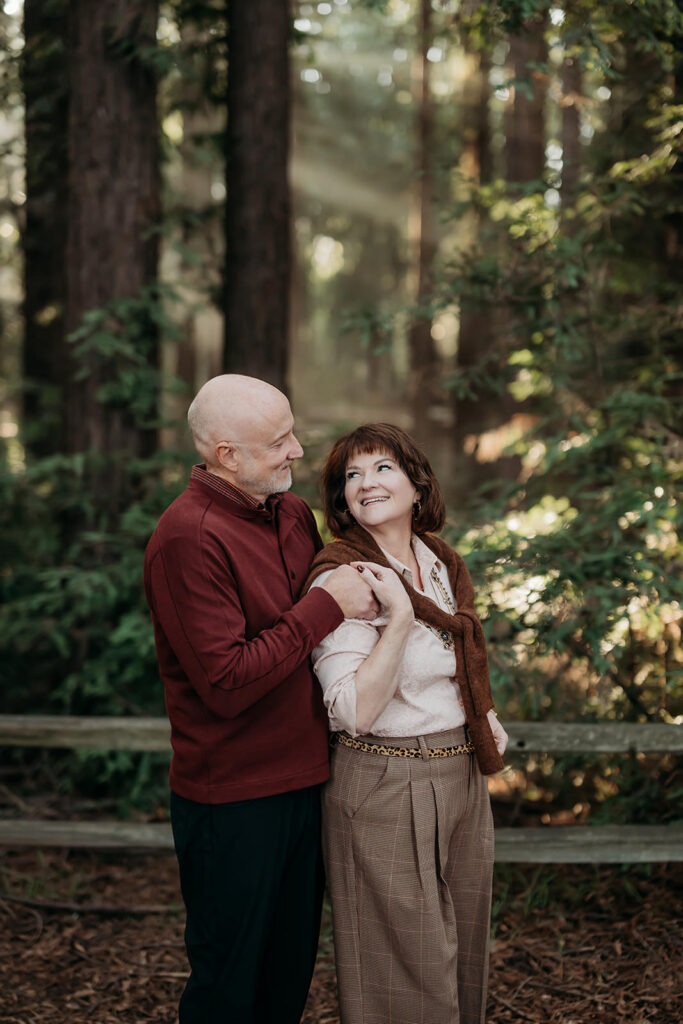 grandparents portrait among the redwoods. this was part of an extended family photoshoot